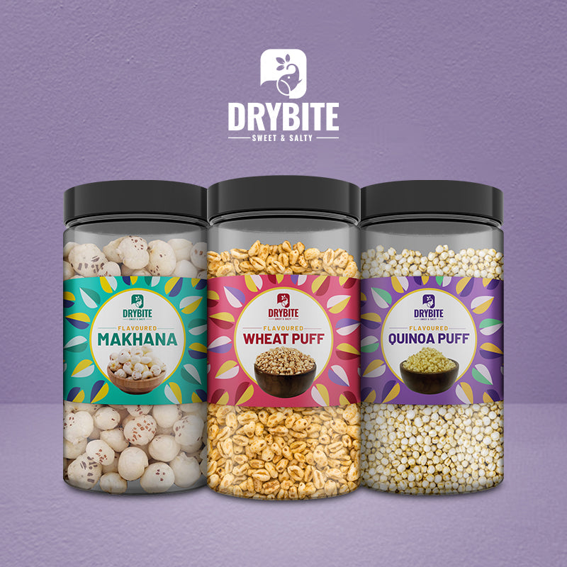 Combo Of 3 Pack (Makhana, Wheat Puff And Quinoa Puff)